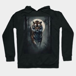 Tiger in the Foggy Forest Hoodie